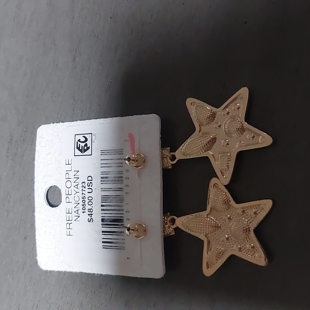 Free People NANCYANN Earrings. Gold NWT - Picture 3 of 3